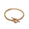Simple Geometric Pearl Ring Pendant Necklace Bracelet Copper Gold Plated Electroplating