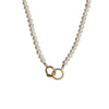 Simple Geometric Pearl Ring Pendant Necklace Bracelet Copper Gold Plated Electroplating
