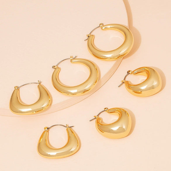 Simple Geometric Resin Circle Earrings For Women Retro Lightweight Fashion Earrings Wholesale
