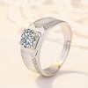 Simple Geometric Round Copper Open Ring With Electroplated Finish Fashion Adjustable Unisex Jewelry