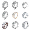 Simple Geometric Round Copper Open Ring With Electroplated Finish Fashion Adjustable Unisex Jewelry
