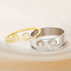 Simple Geometric Round Copper Open Ring With Electroplated Finish Fashion Adjustable Unisex Jewelry