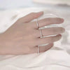 Simple Geometric 925 Silver Moissanite Women's Tail Ring With Fine Polishing And Diamond Treatment