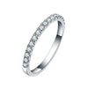 Simple Geometric 925 Silver Moissanite Women's Tail Ring With Fine Polishing And Diamond Treatment