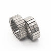 Simple Geometric Stainless Steel Adjustable Spring Ring With Electroplated Finish Unisex Fashion Jewelry