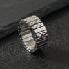 Simple Geometric Stainless Steel Adjustable Spring Ring With Electroplated Finish Unisex Fashion Jewelry