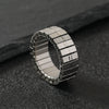 Simple Geometric Stainless Steel Adjustable Spring Ring With Electroplated Finish Unisex Fashion Jewelry