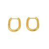 Simple Geometric Stainless Steel And Titanium Steel Goldplated Hypoallergenic Unisex Earrings