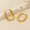 Simple Geometric Stainless Steel And Titanium Steel Goldplated Hypoallergenic Unisex Earrings