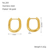 Simple Geometric Stainless Steel And Titanium Steel Goldplated Hypoallergenic Unisex Earrings