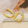 Simple Geometric Stainless Steel And Titanium Steel Goldplated Hypoallergenic Unisex Earrings