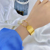 Simple Geometric Stainless Steel Bracelet With Electroplated Buckle