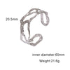 Simple Geometric Stainless Steel Open Bracelet With 18K Gold Tone Electroplated Finish For Women Light Luxury Style