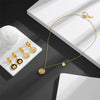 Simple Geometric Titanium Steel Four Leaf Love Grass Necklace