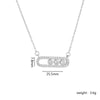 Simple Geometric Titanium Steel Necklace For Women With Zircon Light Luxury Niche Design Vacuum Furnace Electroplated For Allergy Prevention And Color Retention