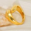 Simple Geometric 316L Stainless Steel Ring With Electroplating
