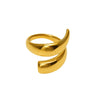 Simple Geometric 316L Stainless Steel Ring With Electroplating