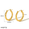 Simple Geometric Twist Ctype Stainless Steel Electroplated Earrings For Women