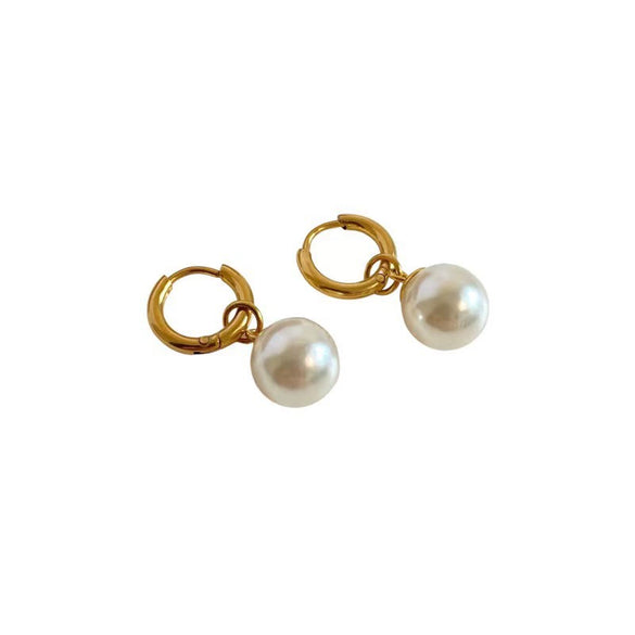 Simple Geometric U Shape Titanium Steel Electroplated Earrings For Women