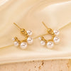 Simple Geometric U Shape Titanium Steel Electroplated Earrings For Women