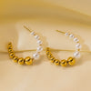 Simple Geometric U Shape Titanium Steel Electroplated Earrings For Women