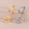 Simple Geometric Ushaped Copper Electroplated Women's Earrings