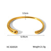 Simple Gloss Texture Stainless Steel Open Bracelet Women's Cold Style Light Luxury Electroplated Geometric Bracelet