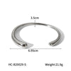 Simple Gloss Texture Stainless Steel Open Bracelet Women's Cold Style Light Luxury Electroplated Geometric Bracelet