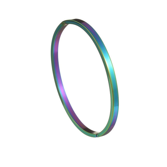 Simple Glossy Buckle Bracelet Stainless Steel Goldplated Electroplating