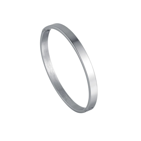 Simple Glossy Buckle Bracelet Stainless Steel Goldplated Electroplating