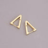 Europe And America Cross Border New Geometric Metal 18k Gold Earrings Simple Personality Gothic Stud Earrings Nightclub Earrings E360