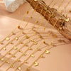 Simple Gold Plated Stainless Steel Butterfly Dragonfly Insect Pendant Necklace For Women
