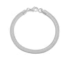 Simple Gold Plated Titanium Steel Flat Snake Chain Bracelet Geometric Diamond Pattern Stainless Steel Unisex Jewelry