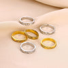 Simple Goldplated Copper Ring For Men And Women Couple Style With Sun Light Relief Design And Electroplating Treatment
