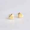 Simple Goldplated Stainless Steel Heart Shaped Ladies Earrings New Accessories Wholesale
