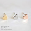 Simple Goldplated Stainless Steel Heart Shaped Ladies Earrings New Accessories Wholesale