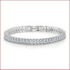 Simple Hand Jewelry Female Fashion Thick Chain Rectangular Zircon Diamond Copper Bracelet