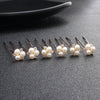 Simple Handmade Alloy U Shape Bridal Hair Pin With Pearl And Rhinestone Wedding Hair Accessory For Women