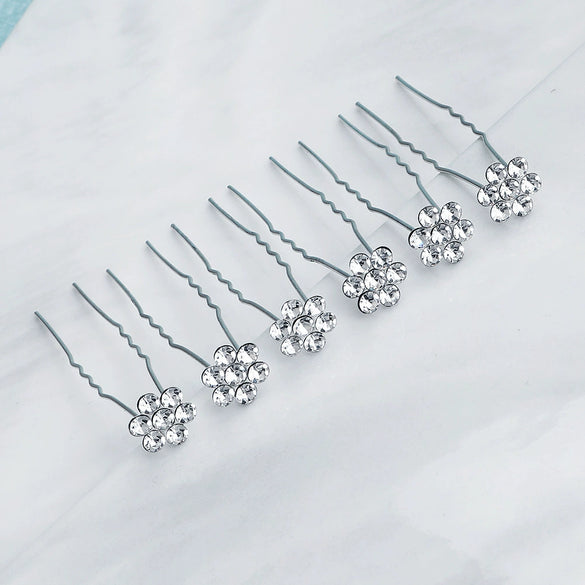 Simple Handmade Alloy U Shape Bridal Hair Pin With Pearl And Rhinestone Wedding Hair Accessory For Women