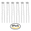 Simple Handmade Alloy U Shape Bridal Hair Pin With Pearl And Rhinestone Wedding Hair Accessory For Women