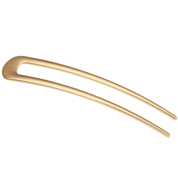 Simple Handmade Metal U Shaped Hair Pin Geometric Ball End Elegant Modern Updo Hair Accessory