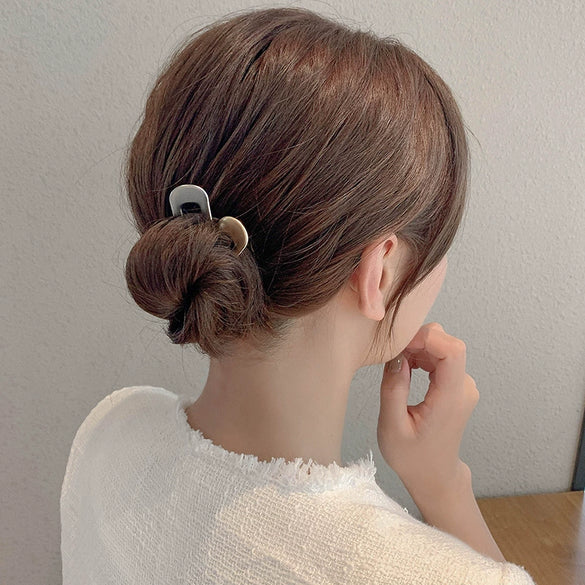 Simple Handmade Metal U Shaped Hair Pin Geometric Ball End Elegant Modern Updo Hair Accessory