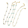 Simple Handmade Natural Stone Necklace With Stainless Steel O Chain And Pvdp Furnace Real Gold Treatment Geometric Design