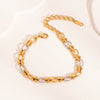 Simple Handmade Stainless Steel Cross Chain Jewelry Set For Women With Pvd Furnace Vacuum Real Gold Plating