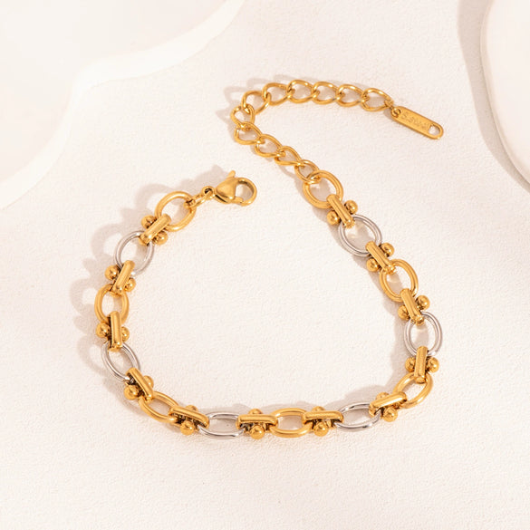 Simple Handmade Stainless Steel Cross Chain Jewelry Set For Women With Pvd Furnace Vacuum Real Gold Plating