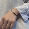 Simple Handmade Titanium Steel U Shaped Bracelet Retro Fashion Totem Style Unisex Bangle For Women And Men