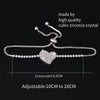 Simple Heart Shape Copper Bracelet Jewelry All Matching Accessories For Wedding Bride And Bridesmaid Micro Inlay Treatment Process