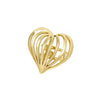Simple Heart Shape Stainless Steel Ring With Electroplating And Retro Style