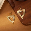 Simple Heartshaped Retro Titanium Steel Electroplated Earrings For Women