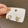 Simple Heartshaped 925 Silver Electroplated Women's Earrings
